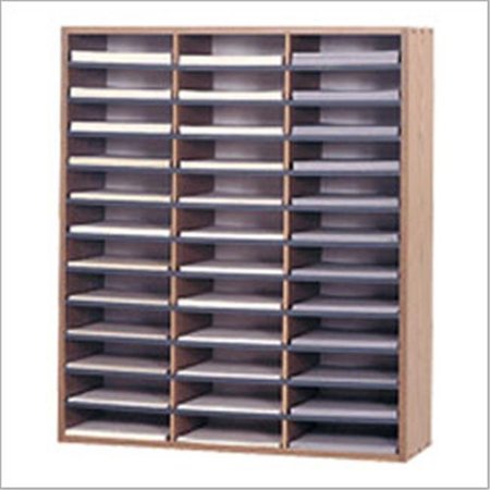 SAFCO Safco 9403MO Wood/ Corrugated Organizer with 36 Compartments in Medium Oak 9403MO